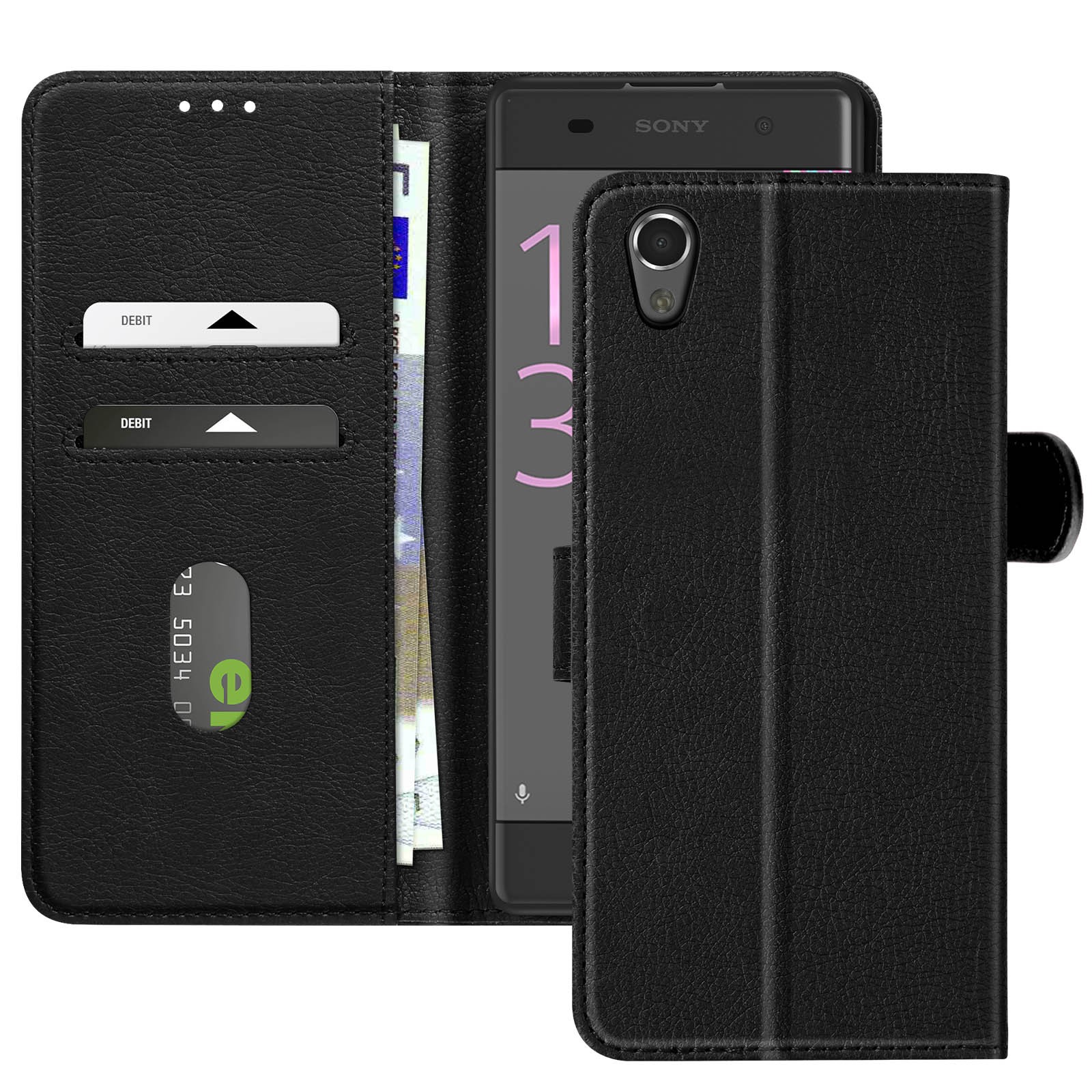 Etui Xperia XA Avizar similicuir portefeuille housse de protection support