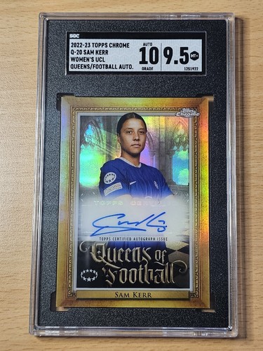 2022-23 Topps Chrome UEFA Women’s Queens Of Football Sam Kerr - SGC 9.5 Auto 10