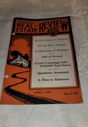 April 1928 National Real Estate Review Phamphlet