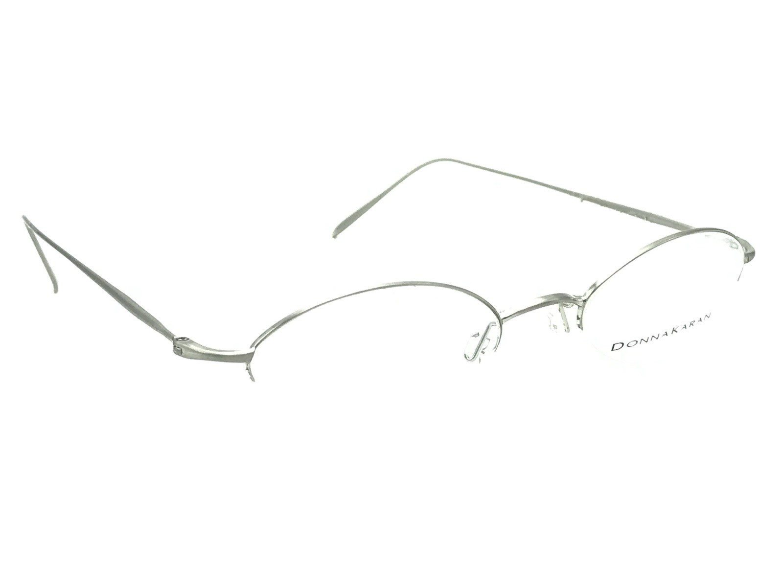 Donna Karan 8237 045 Silver Round Half Rimless Eyeglasses Frames 47-19 135 Japan