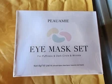 PEAUAMIE Under Eye Mask Set 30 Pairs 10-24K Gold, 10 Hyaluronic Acid, 10-Rose