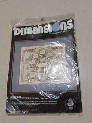 Dimensions Cross Stitch Kit Family Tree 14'' X 12'' #3671