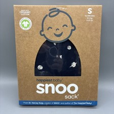 Snoo Happiest Baby Sleep Sack Planet Size Small 0-2 Months Blue Organic Cotton