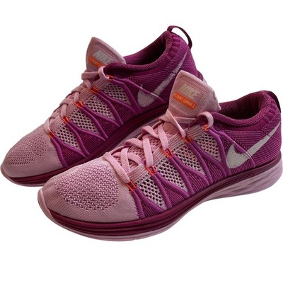 Nike Flyknit Lunar 2 Damen Sneaker UK 5,5 pink lila leicht Running