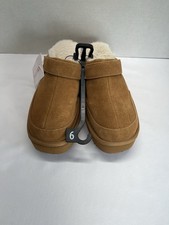 Joyspun Women's Faux Fur Convertible Clog Slippers Size 9