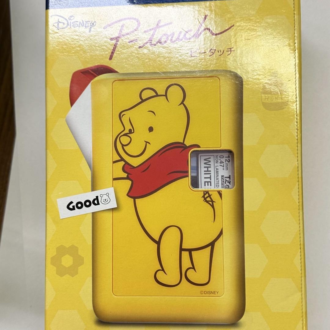 【美品】P-touch  J100  Winnie the Pooh Brother P-touch PT-J100PHY Winnie the Pooh + 3 Tapes Compact