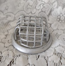 Vintage Silver Tone Metal Cage Style Flower Frog
