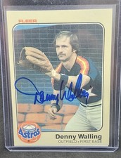 DENNY WALLING HOUSTON ASTROS SIGNED AUTOGRAPHED 1983 FLEER CARD #469 W/COA