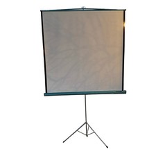 Vtg DA-LITE CHALLENGER 70x70 Movie/Slide Projector Screen  Tripod, Carrying Bag
