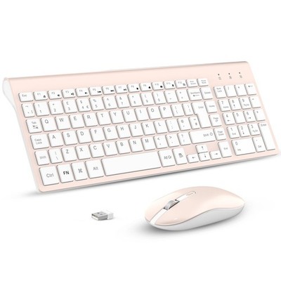 Kabellose Tastatur Maus Combo Cimetech Kompakt Full Size Kabellose Tastatur Pink