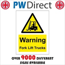 SIGN Warning Fork Lift Trucks Loading Bay Dock Area Yard Stacking Cargo  WS236F