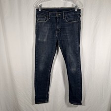 Levis 510 Jeans Men's 31x32 Dark Wash Blue Denim Button Zip Cotton Blend