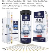 100pcs/Box 16 In 1 Water Test Strips Kit Aquarium Swimming Pool Drinking Water