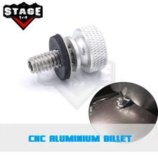 CNC Billet Silver Rear Fender Seat Bolt Tab Screw For Harley Touring Road King