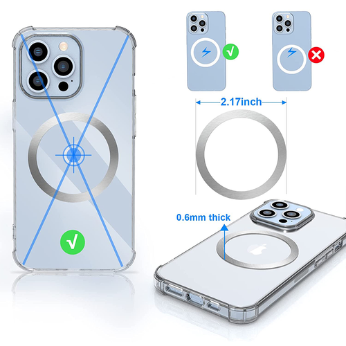 5 Packs Universal Magnetic Ring Slim Metal Plate Phone MagSafe Wireless Charging - Picture 14 of 17