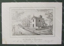 MEDICINA, Bologna. Chiesa d. SS. Trinità di Fiorentina. Lito dis. E.Corty, 1837