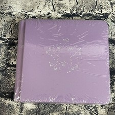 Creative Memories 7x7 Album Lavender Silver Stars Swirls  Album Pages