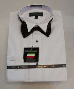 New Men's Daniel Ellissa Fashion Tuxedo Dress Shirt White w/Bow Tie DS3005TX New Men's Daniel Ellissa Fashion Tuxedo Dress Shirt White w/Bow Tie DS3005TX