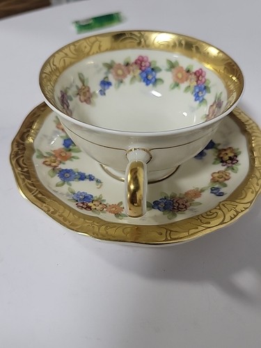 Vintage Rosenthal Ivory Chippendale Demitasse Cup Saucer Bavaria 1940’s - Picture 3 of 12
