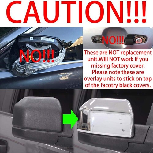 For Ford F250 F350 F450 F550 2017~23 Upper Half Mirror Cover Cap Accessories - Picture 3 of 11