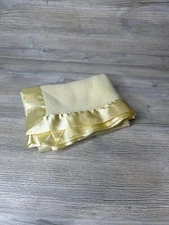 Kids Line Yellow Polyester waffle weave Baby Blanket 30x39 satin edge