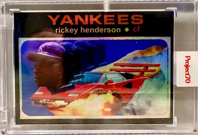 JERSEY NUMBER MATCH! Topps Project 70 Rickey Henderson 24/70! YANKEES As!