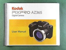 Kodak PixPro AZ365 Instruction Manual: 104 Pages full Color  Protective Covers 
