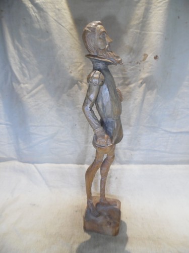 Don Quixote Carved Wood Figurine Spain - Picture 7 of 9