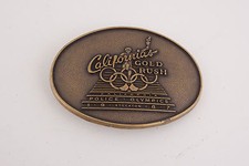 California's Gold Rush Belt Buckle 1987 Police Olympics Stockton (WD1) USA Made