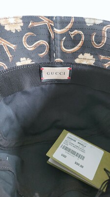 New Authentic Gucci Ken Scott GG monogram Canvas bucket Hat black S 57cm New Authentic Gucci Ken Scott print monogram Canvas bucket  main image 4