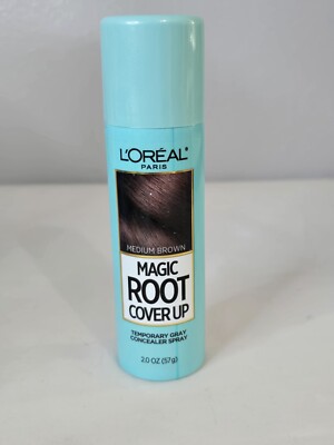 Loreal Magic Root Cover Up MEDIUM BROWN Hair Color Spray 2.0 oz