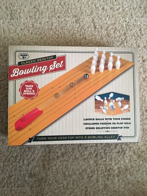 New Meridian Point Classic Desktop Bowling Set Play with Friends or Solo Game