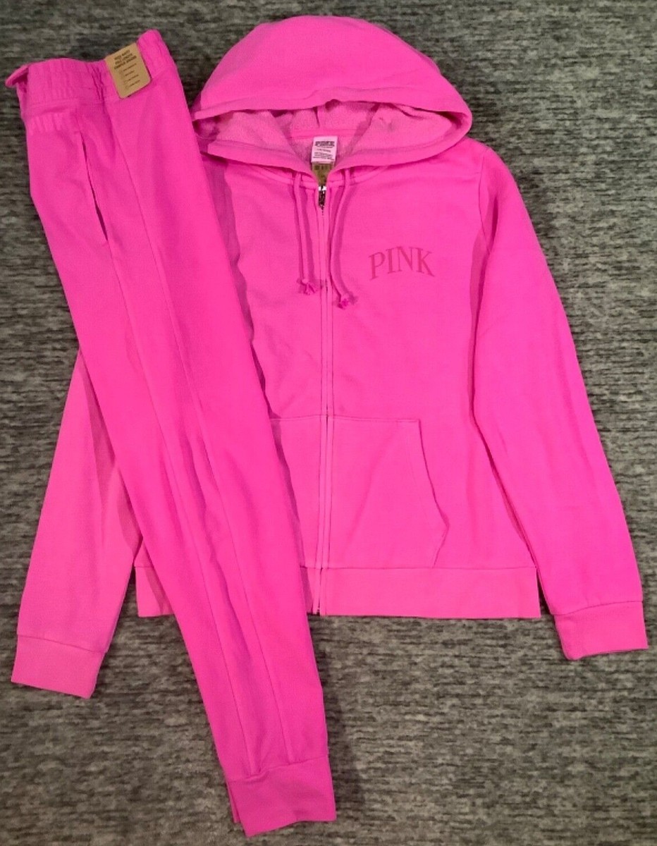 【新品】Victoria's Secret PINK スウェット セットアップ Victoria's Secret Pink Full Zip Hoodie + Campus HW Joggers Set
