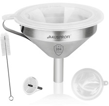 - Imbuto in Acciaio Inox Da 5 Pollici/13Cm E Filtro a 200 Mesh Rete Jam Strainin