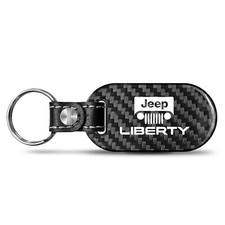 Jeep Liberty Real Carbon Fiber Dog-tag Style Key Chain Jeep Liberty Real Carbon Fiber Dog-tag Style Key Chain