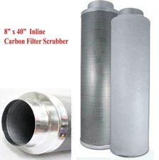 8" x 40" 1100CFM Hydro Air Carbon Filter Odor Control Scrubber Inline Exhaust