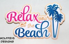 CRAFTECAFE BEACH KID TITLE premade paper piecing scrapbook diecut page albuM 3d