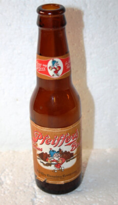 PFEIFFER Bier Flasche leer 1950 7 Unzen USA Pfeiffer's Famous Beer glass bottle