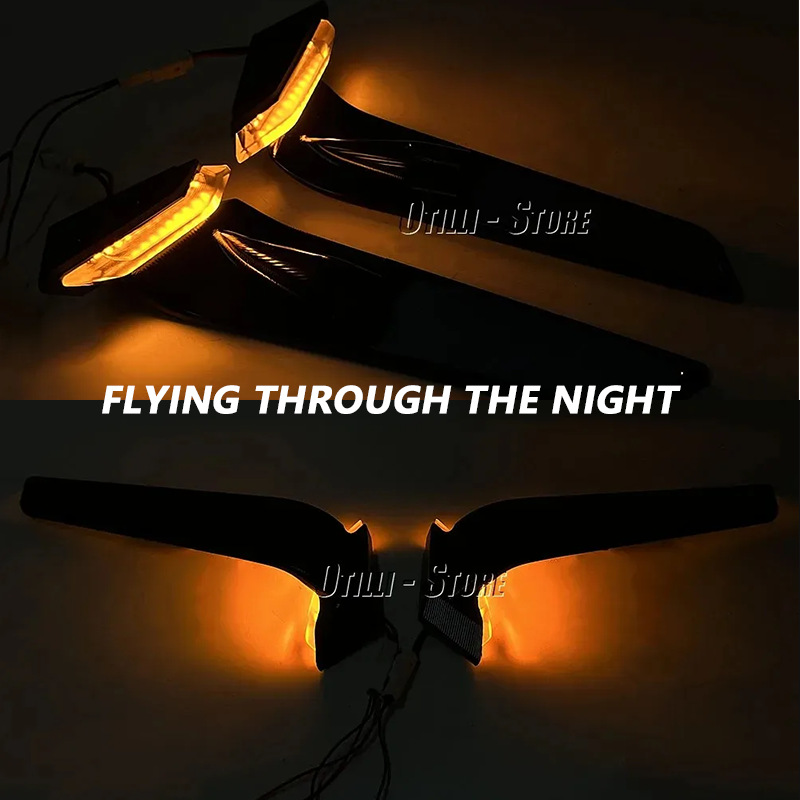 For Ducati Panigale V2 PANIGALE V4 Rearview Mirrors LED Rotating Wing ...