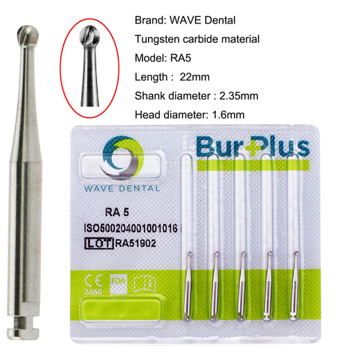 Wave Dental Carbide Burs Latch Round RA 2 4 5 6 8 702 For Low Speed Contra Angle - Imagen 12 de 72
