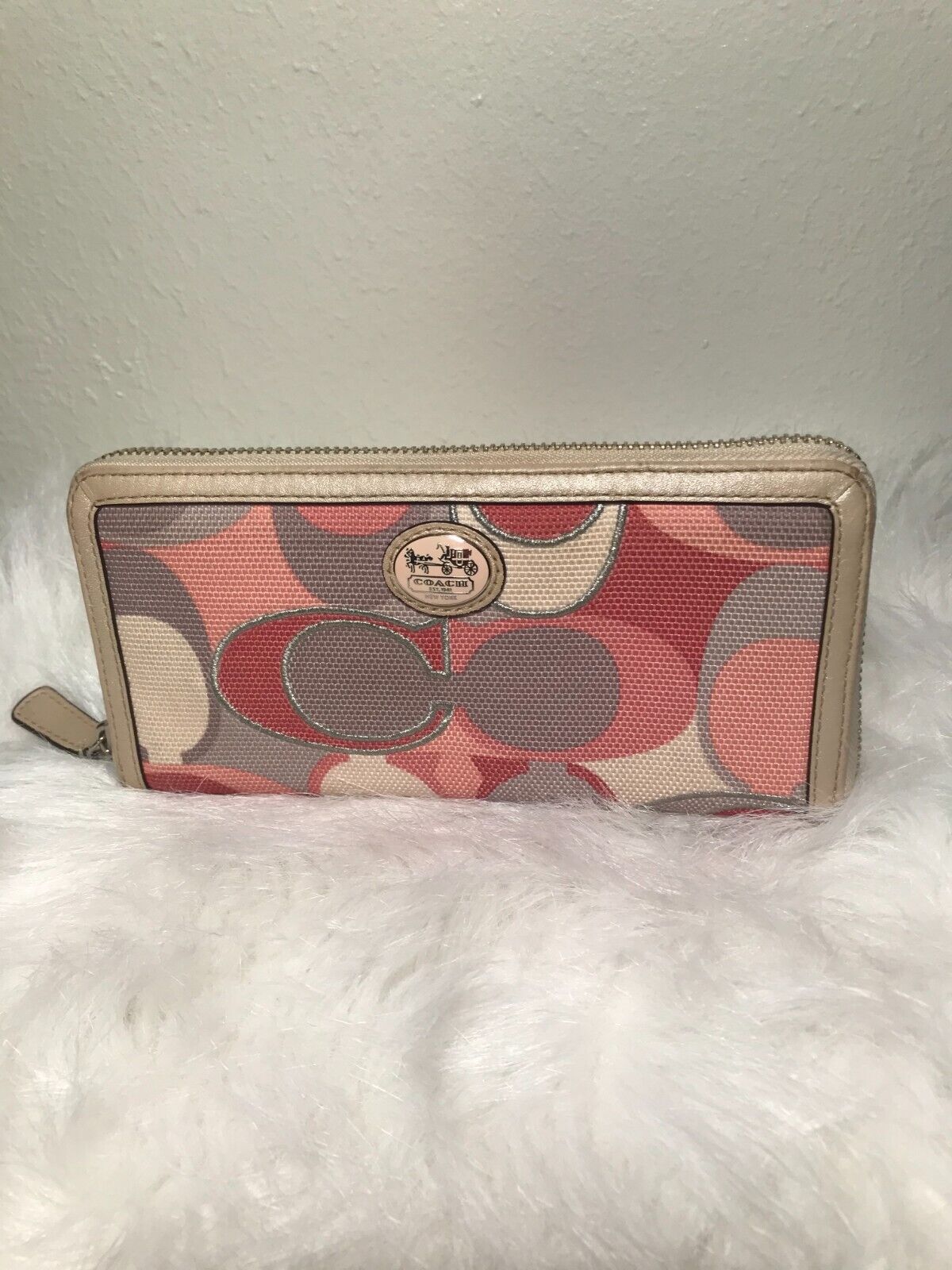 Vintage Coach New York Canvas And Leather Multi C… - image 1