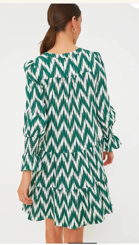 Abito POMANDER PLACE verde Ikat Kenzo taglia XXL preppy casual classico us intime ottimeioni co daaggio