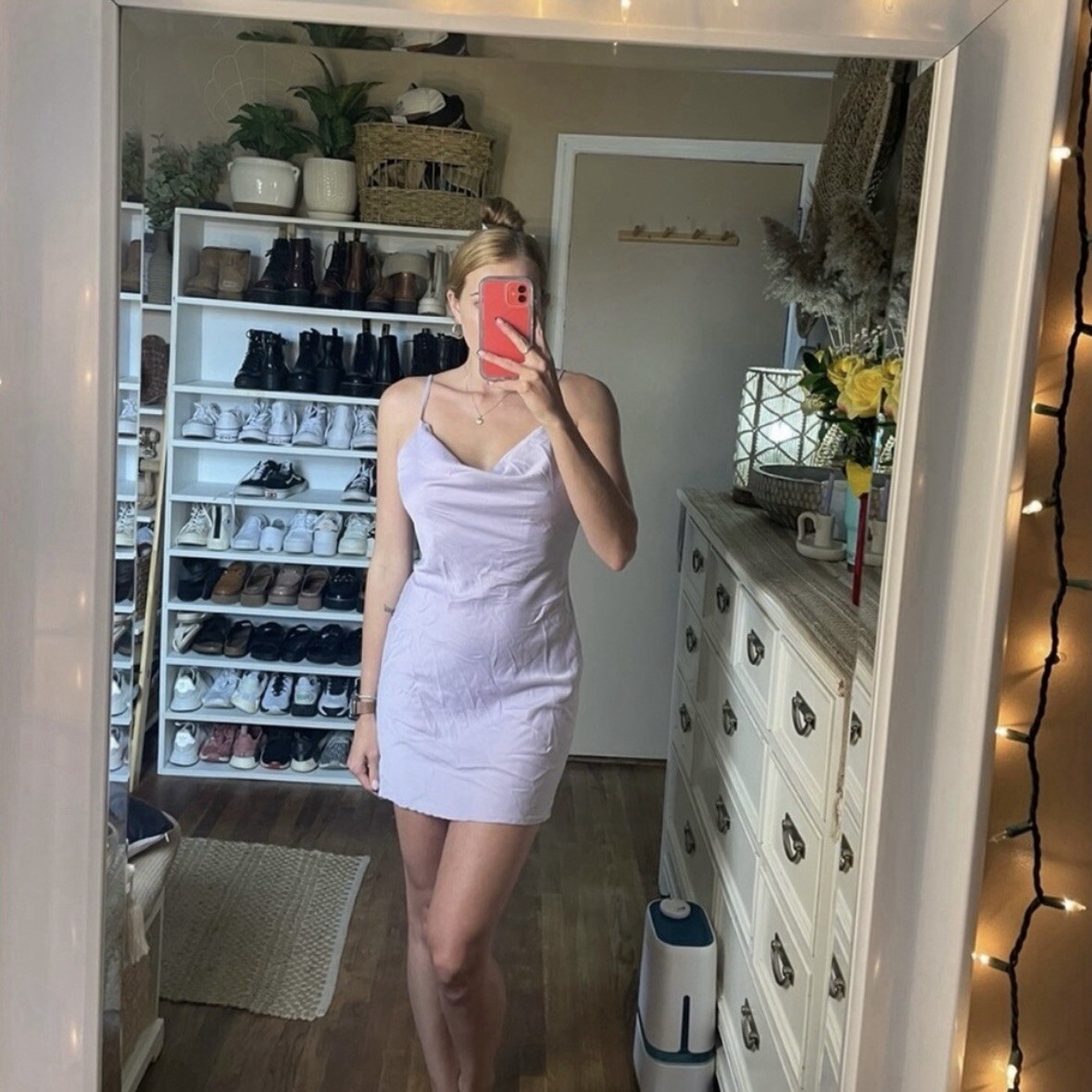 strapless open back dress Checkered Lace-Up Mini Dress