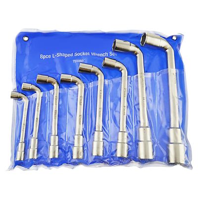 8pc L Shaped Socket Wrench Set Nut Driver 8-19mm Metric 6 Point