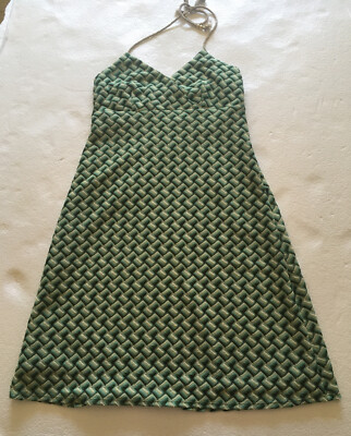 Ann Taylor Green Blue Knit Halter Dress 4 P | eBay
