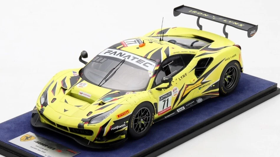 Modelo Auto Estático Looksmart Ferrari 488 GT3 #71 Iron Lynx 24H Spa 2022 1/18 - Imagen 3 de 4