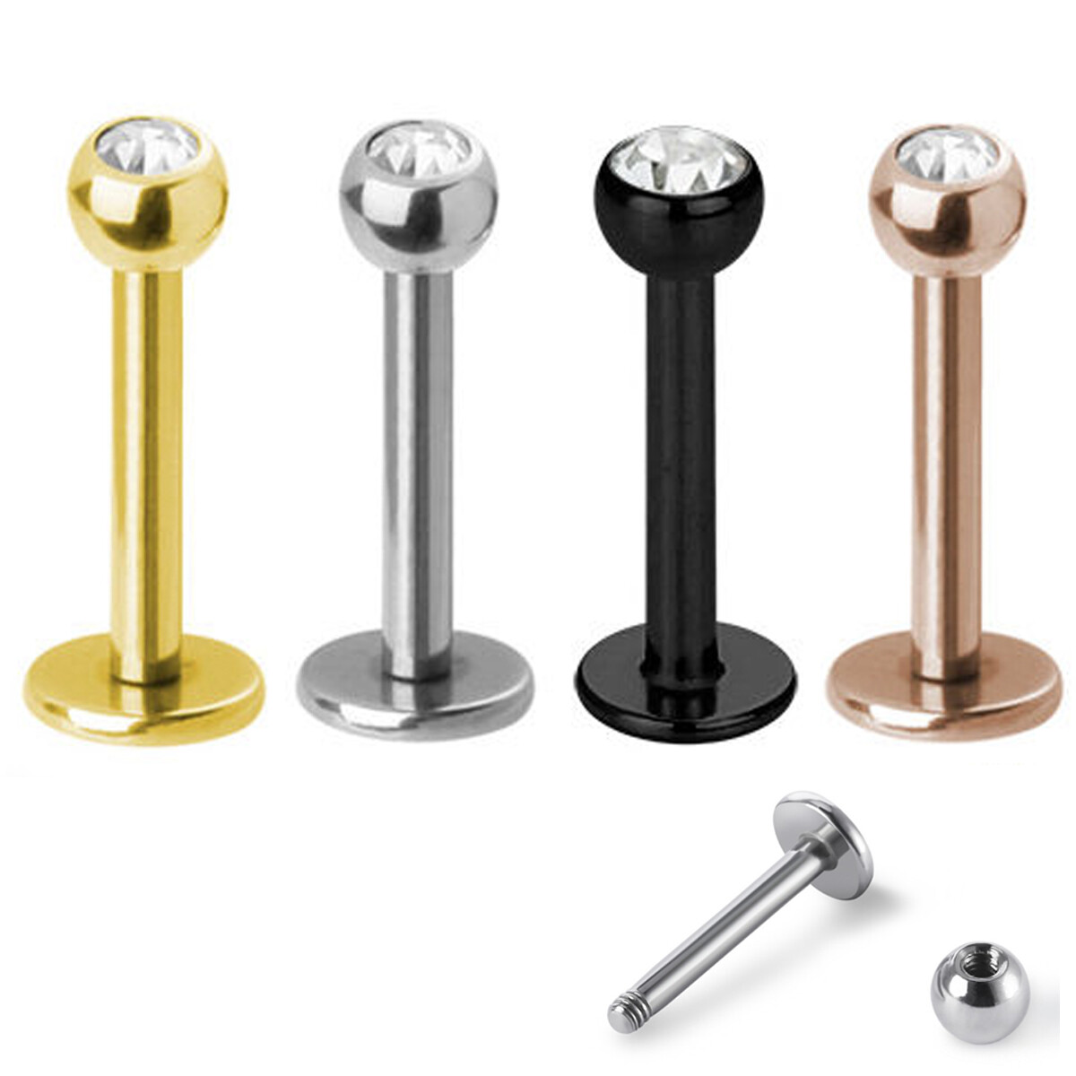 Briana Williams 12-36pcs 16G Piercing Per Labbra Trasparente Retainer Acrilici Flessibili Labret Tragus Helix Anelli Per Cartilagine Piercing Gioielli 6mm 8mm 10mm 12mm - Foto 2