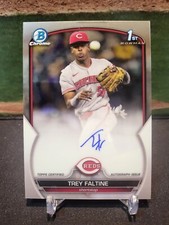 Trey Faltine 2023 1st Bowman Chrome #CPA-TF Auto - Reds