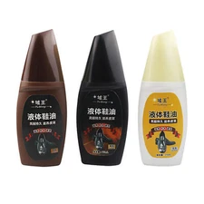 Shoe Polish 75ml Leather Shoe Maintenance Shine Oil With Brush Head