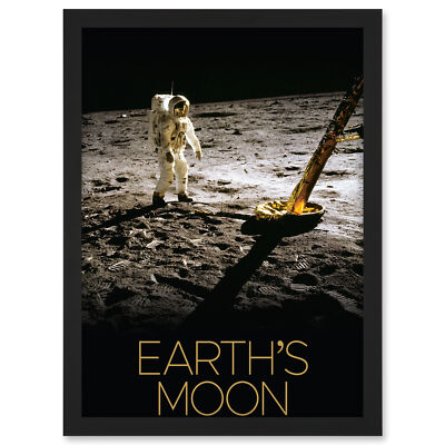 NASA Our Solar System Moon Apollo 11 Lunar Module Buzz Aldrin Framed Wall Art A3
